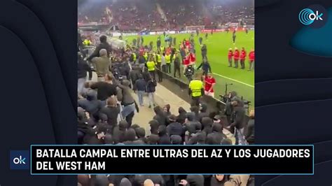 Batalla Campal Entre Ultras Del Az Y Los Jugadores Del West Ham V Deo