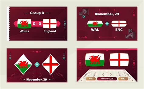 wales vs England match. Football 2022 world championship match versus ...