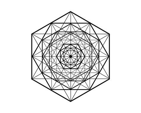 Mandala Hexagonal Geometria Sagrada Hexagrama M Gico Elemento De