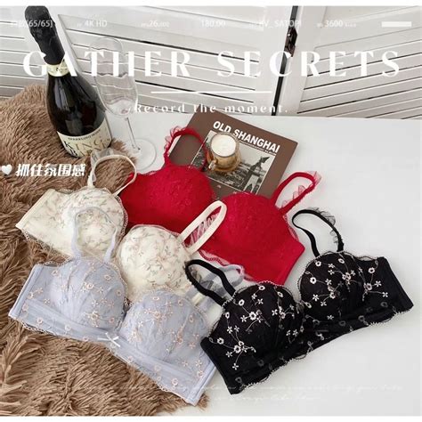 Embroidery Lace Push Up Bra Sexy Lingerie Fashion Bras Shopee Malaysia