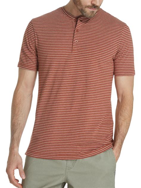 Weatherproof Vintage Weatherproof Vintage Mens Stripe Short Sleeve Henley Shirt