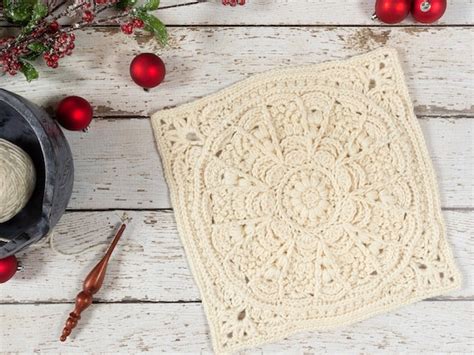 Winter Opulence 12 Inch Square Crochet Pattern DIGITAL PDF Etsy