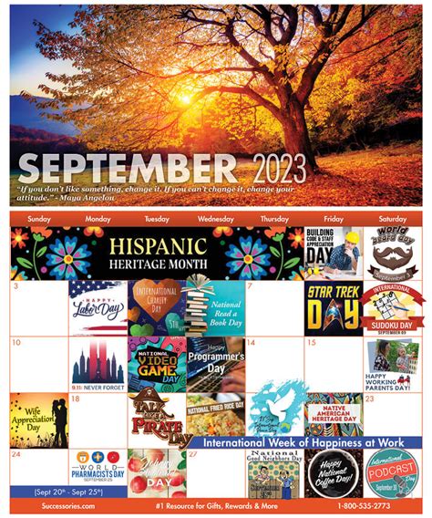 Fun Workplace Holidays Calendar - September Holidays | Successories