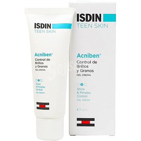 Isdin Acniben Gel Crema Para El Control De Brillos Y Granos Tubo 40 Ml