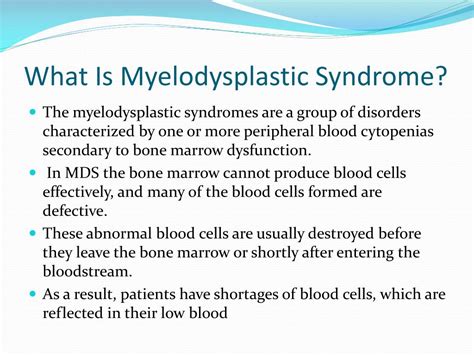 Ppt Myelodysplastic Syndrome Powerpoint Presentation Free Download