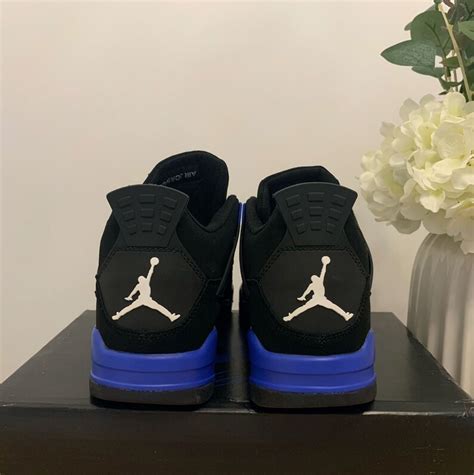 Custom Air Jordan 4 Retro Blue Thunder Etsy Uk