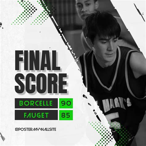 Basketball Final Score Template Postermywall