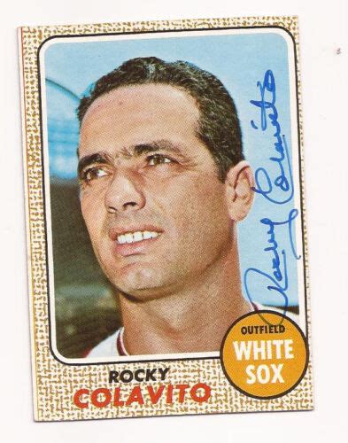 Topps Rocky Colavito Autograph Signed Card Chicago White Sox