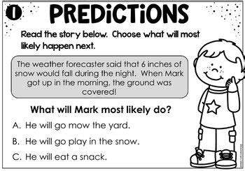 Making Predictions Task Cards by Elementary Island | TpT