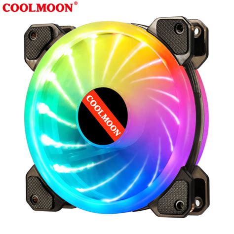 Cool Moon Cm Chassis Fan Rgb Luminous Computer Chassis Silent Cooling