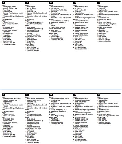 CMS Lunch Menu and Meal Programs 2023-24 | FSL