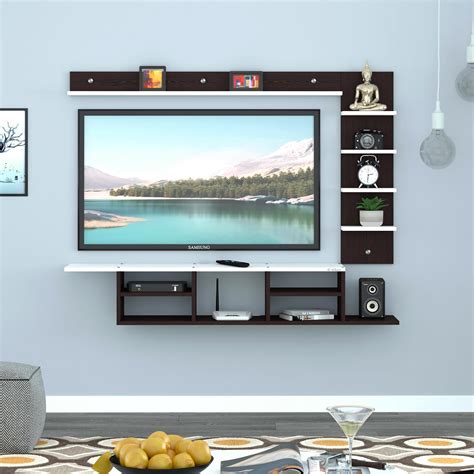 Anikaa Crystal Engineered Wood Wall Mount TV Unit TV Stand TV Cabinet