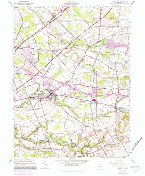 Allentown, NJ (1957, 24000-Scale) Map by United States Geological Survey | Avenza Maps