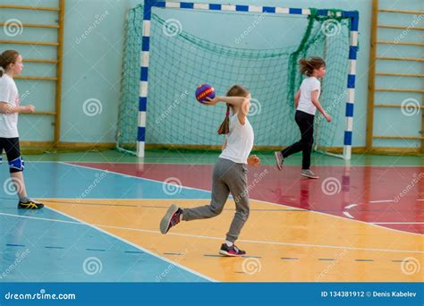 Kids Play Handball Indoor Sports And Physical Activity Editorial