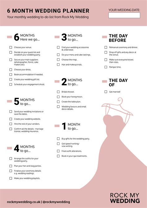 How To Plan Your Wedding In 6 Months With The Ultimate Wedding Checklist