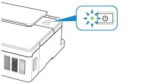 Canon Inkjet Manuals G1010 Series Confirming That The Power Is On