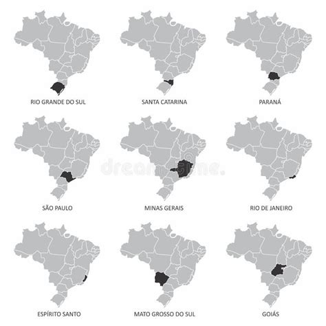 Mapas De Brasil Ilustração Do Vetor Ilustração De Naturalize 113581279