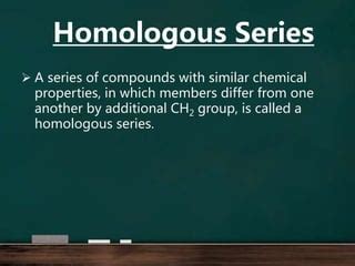 Homologous series | PPT