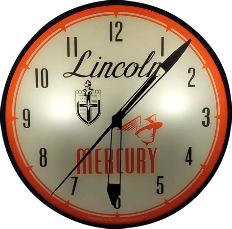 15 Lincoln Mercury Electric Light Up Pam Clock Reproduction Auction