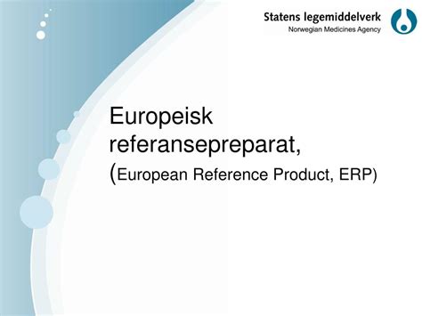 Ppt Dokumentbeskyttelse Og Europeisk Referansepreparat Erp