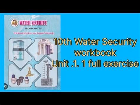 STD 10 Water Security Workbook Unit 1 1 Environment And Ecosystem