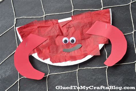 Paper Plate Crab Kid Craft Tissue Paper Crafts Paper Plate Crafts