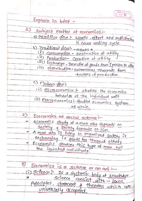 Solution Econ Handwritten Notes Studypool