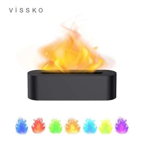 Newest Rgb Flame Aroma Diffuser Humidifier Light Aromatherapy Purifier