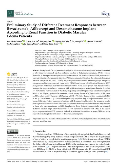 PDF Preliminary Study Of Different Treatment Responses Between