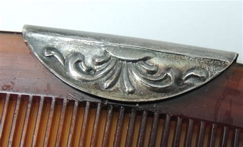 Ornate Pewter Or Silver Plate Comb Denmark Collectors Weekly