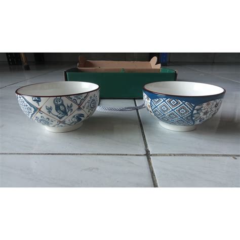 Jual Souvenir Mangkok Set Premium Peralatan Makan Porselen Mangkok