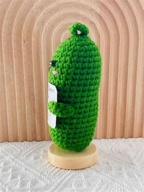 Emotional Support Pickle Cute Positive Crochet Pickle Personalized