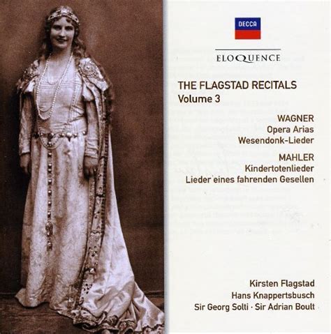 Flagstad Recitals Vol Wagner Opera Arias Wesendonk Lieder