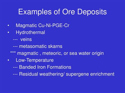 PPT - Examples of Ore Deposits PowerPoint Presentation, free download ...