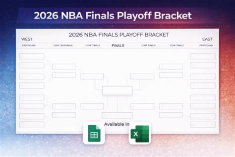 2026 NBA Finals Playoff Bracket (Excel & Google Sheet) | PLEXKITS