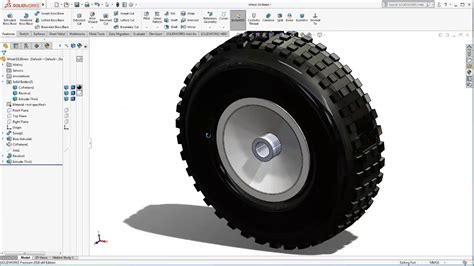 Wheel D130mm Solidworks Tutorials Youtube