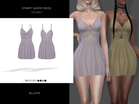 The Sims Resource Strappy Skater Dress