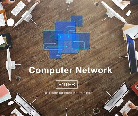 photo computer network technology  website concept