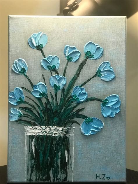 Acrylic textured floral | Textured canvas art, Texture art, Art painting