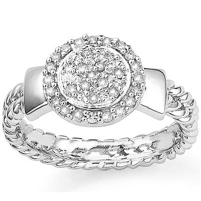 Jewelryroom Charming K White Gold Over Solid Sterling Silver