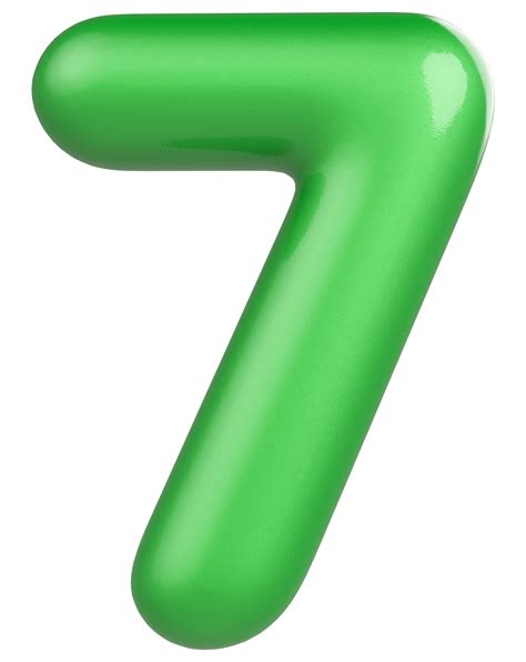 3d Número 7 Verde 11297729 Png