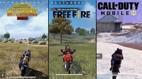 PUBG MOBILE Vs CALL OF DUTY MOBILE Vs FREE FIRE Comparison