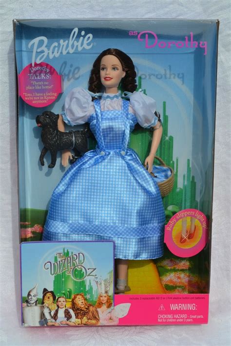 1999 Wizard Of Oz Talking Dorothy Barbie Doll Light Up Ruby Slippers