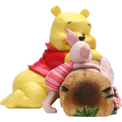 Figura Disney Winnie The Pooh Y Piglet Sobre Tronco 10cm