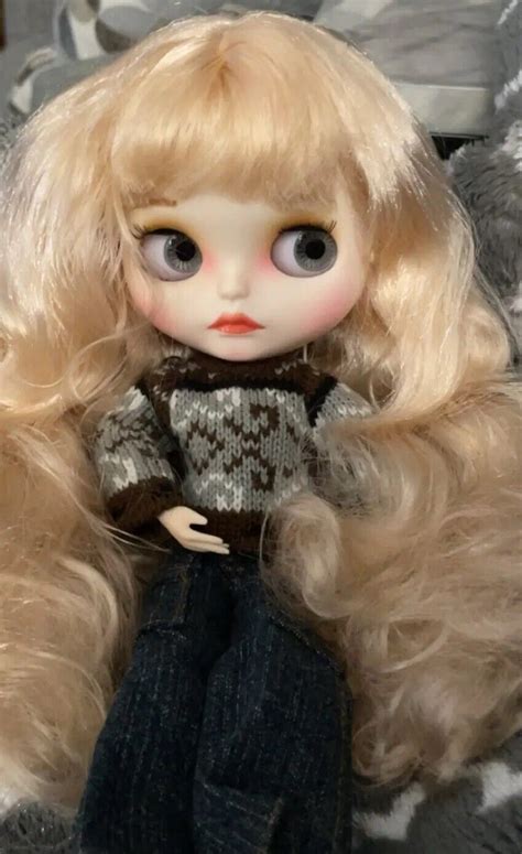 Blythe Doll Matte Face Joint Body Soft Blonde Hair Eyebrows DIY Toys Eye Color EBay