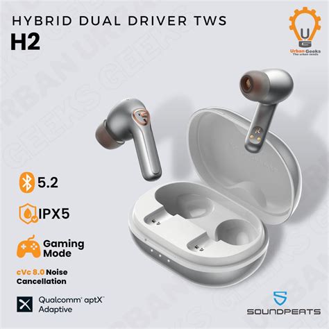 Jual True Wireless Earphones Aptx Tws Soundpeats H Hybrid Driver