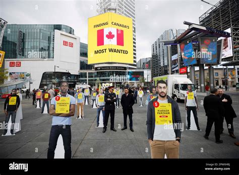 Toronto Canada 01st May 2023 Cutouts Of Fugitives Are Seen In