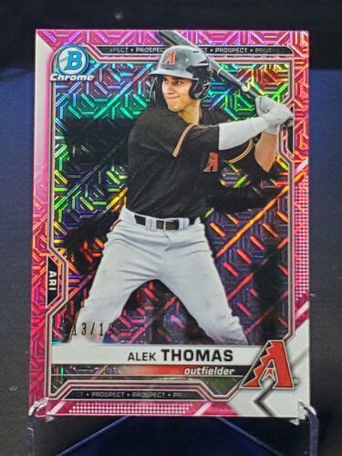 2021 Bowman Chrome Alek Thomas PINK MOJO 199 Arizona Diamondbacks EBay