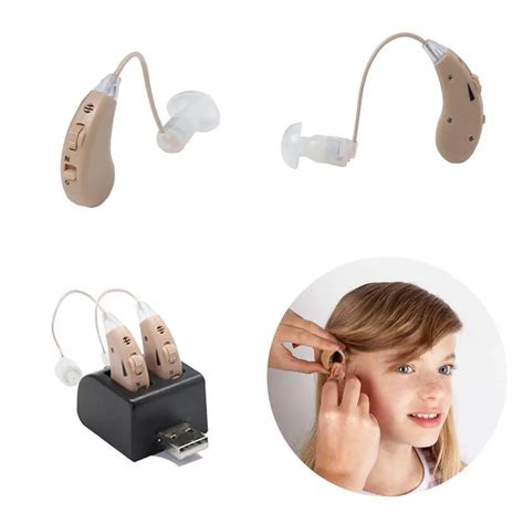 Invisible BTE Hearing Aid Aids Rechargeable Mini Digital Wireless Ear ...