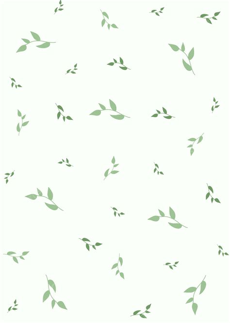 Cute Minimalist Green Leaves Background Wallpaper Image For Free ...